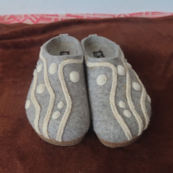 Haflinger Gray Wool Slippers clogs Size 38 US 7 - Picture 2 of 7